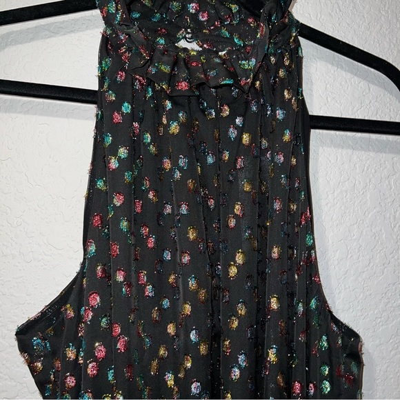NWT MISA Los Angeles Winona rainbow dot print halter neck dress - Picture 7 of 11